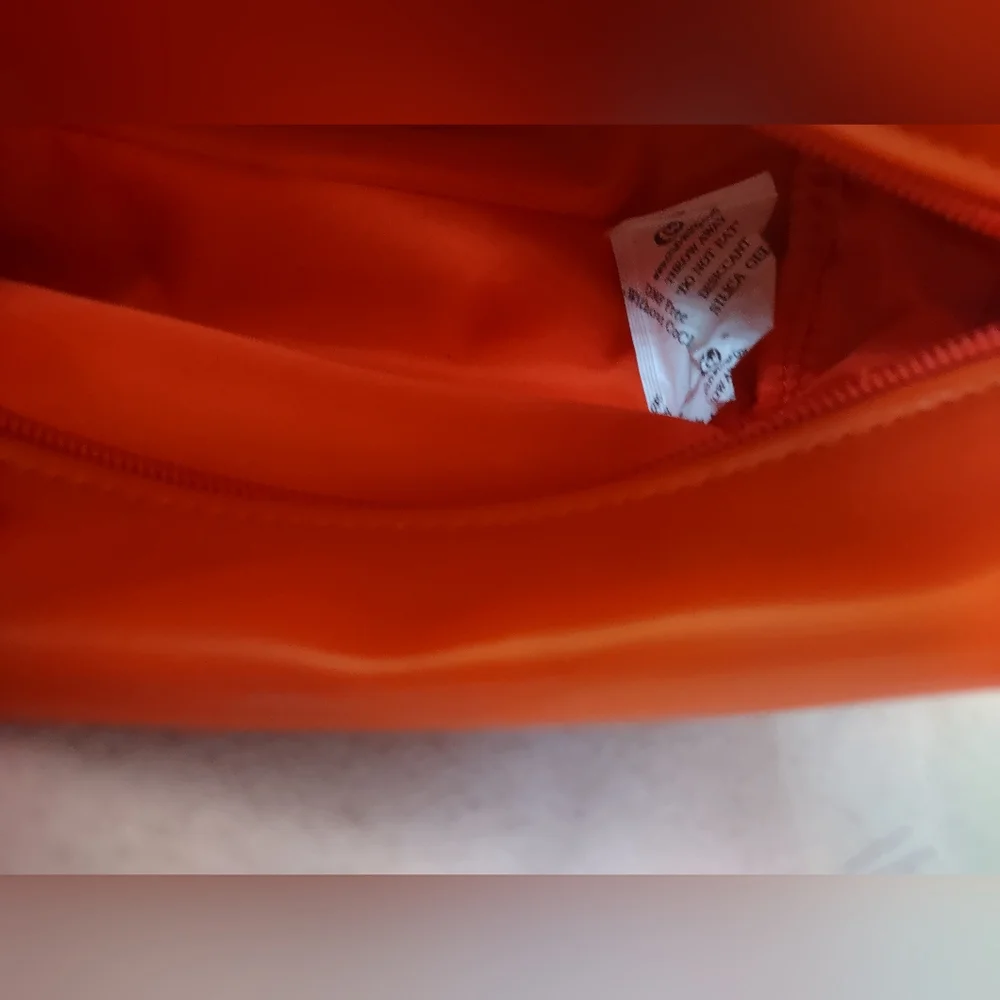 NWT Alleyoop Orange Cushioned Zippered Makeup Bag